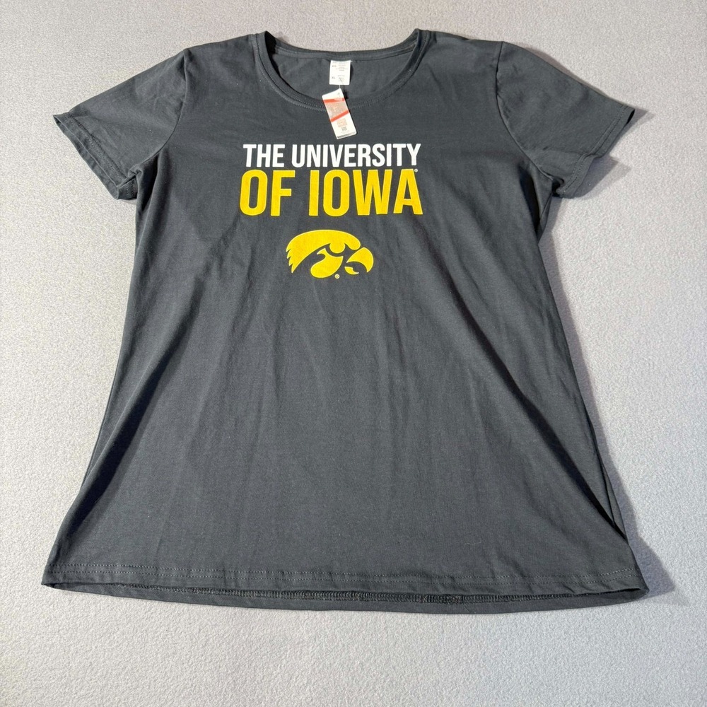 University‎ Of Iowa Women's Black T Shirt XL Officially Licensed NWT New!